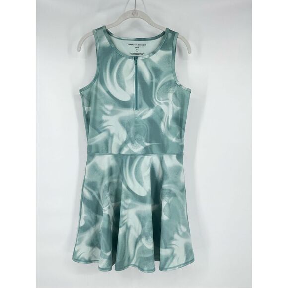 Threads 4 Thought Green Swirl 1/4 Zip Activewear Dress Skort Shorts Size Large - Picture 1 of 10